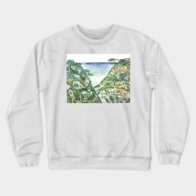 Jungle Watercolor Crewneck Sweatshirt by themintgardener